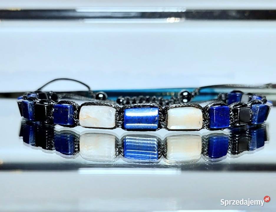 BRANSOLETKA KAMIENIE NATURALNE CYTRYN LAPIS Katowice