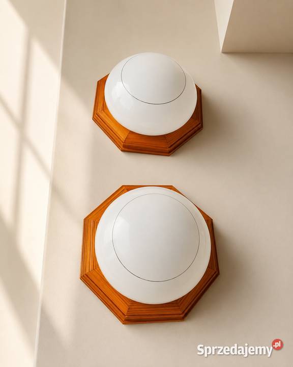 2x lampa sufitowa plafon retro vintage PRL Łańcut