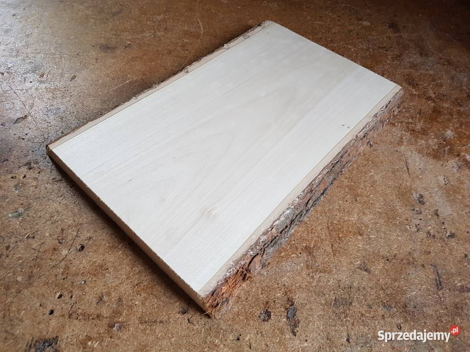 Deska lipowa z korą 40x225x25 rzeźba ikony Łódź