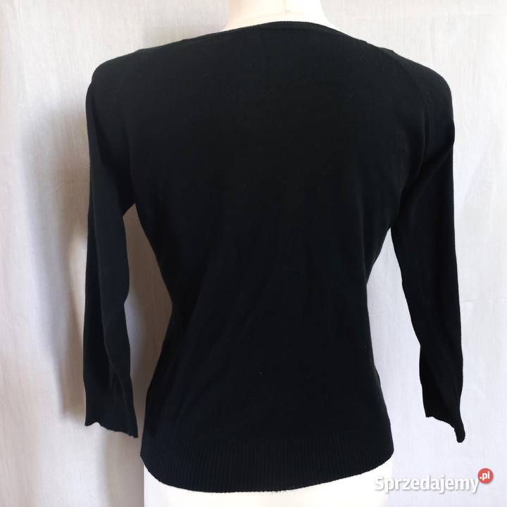 Sweter czarny Rozpinany krótki Kardigan r 3638 Białystok