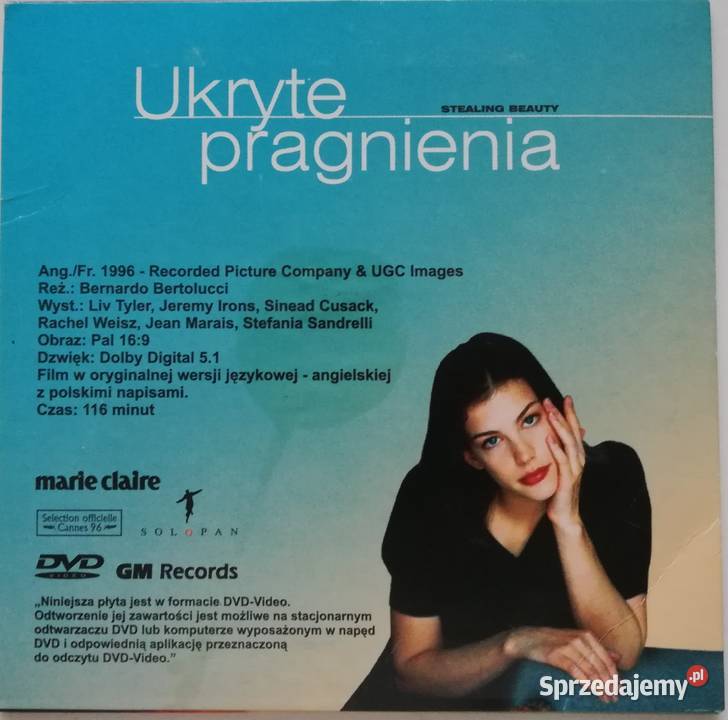 Ukryte pragnienia DVD Liv Tyler Jeremy Irons 1 płyta