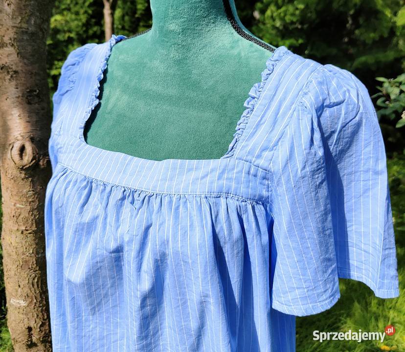 Niebieska bluzka w paski M 38 bawełna My Szczecin sprzedam