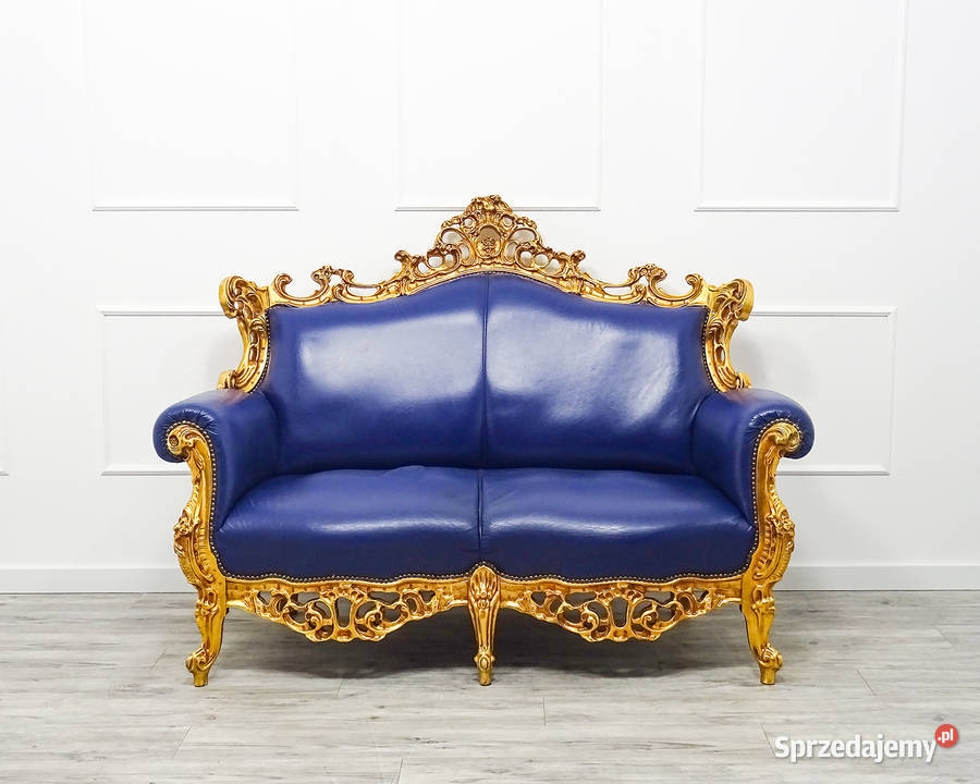 Włoski KOMPLET MEBLI do SALONU Ludwik BUK SKÓRA Kalisz sprzedam