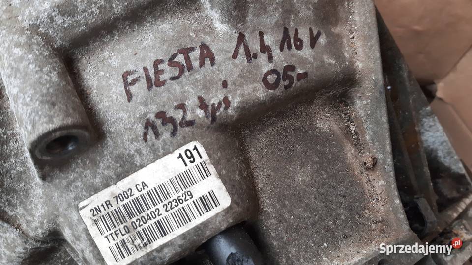 kompletna skrzynia biegów fiesta mk5 14 16V