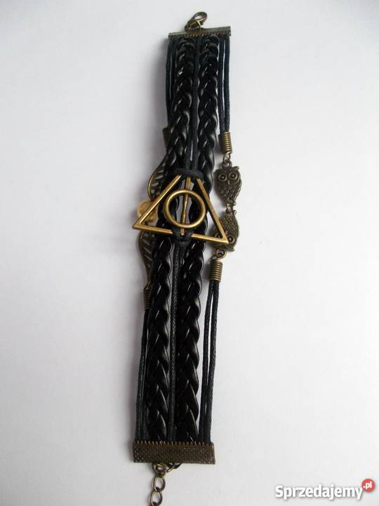 Bransoletka Harry Potter Insygnia Śmierci Czarna Sosnowiec