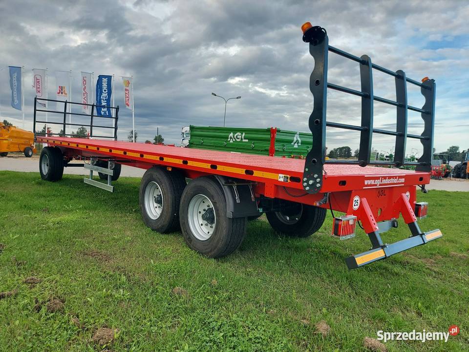 Przyczepa do bel platforma trzyosiowa AGL nie nieuszkodzony Rolnictwo Rząśno