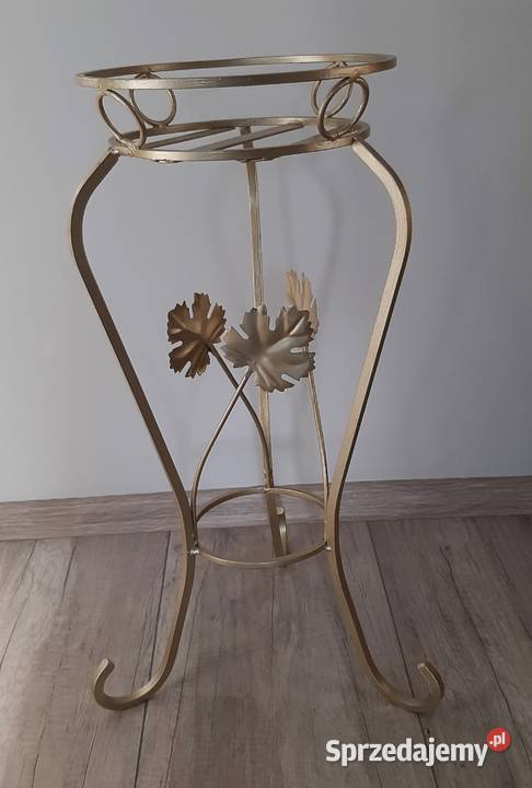 Kwietnik metalowy złoty Chorzów