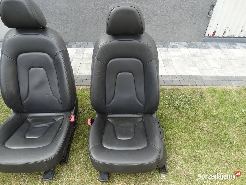 AUDI A4 B8 SEDAN 0815 FOTELE KANAPA CZARNA SKÓRA osobowe łódzkie Łosieniec