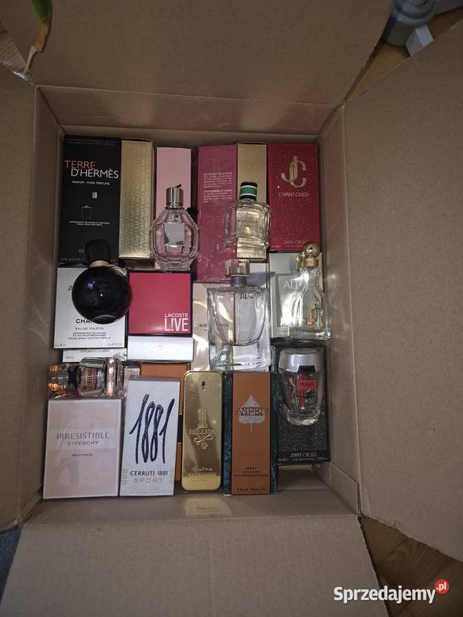 20 x Puste flakony z kartonikami oryginalnych Pozostałe Chorzów