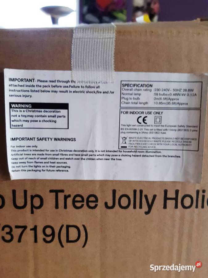 Choinka sztuczna rozkładana 2 metry Dekoracje i ozdoby łódzkie Wiśniowa Góra