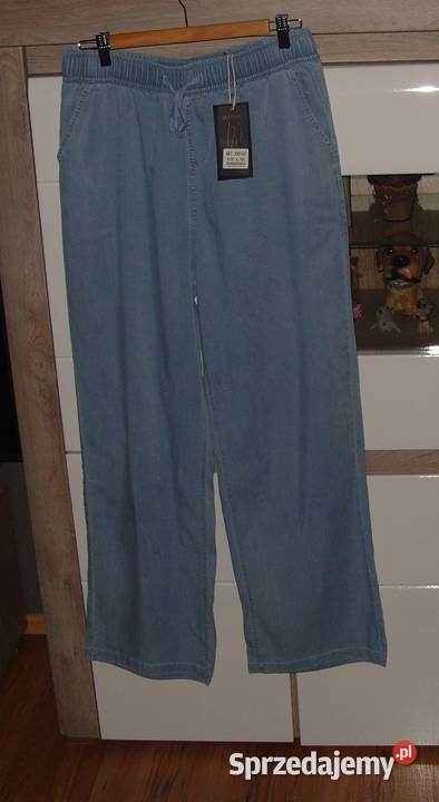 Spodnie MIEGO proste szeroka nogawka ala jeans Rawicz