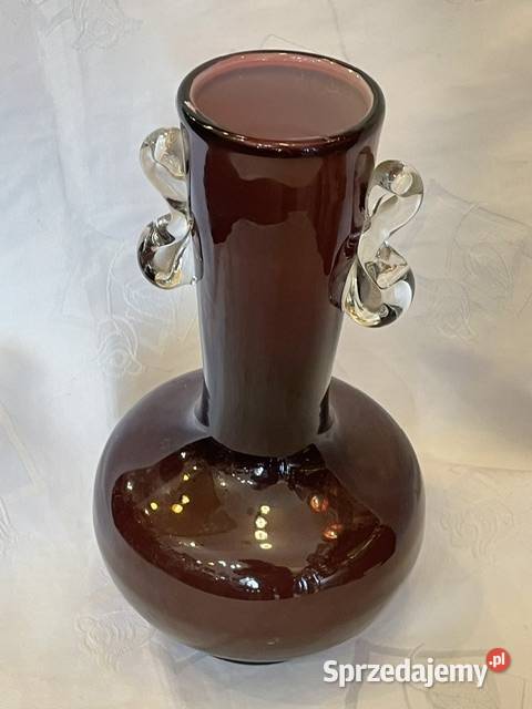 Wazon rubinowy Huta Szkła Tarnowiec Kraków