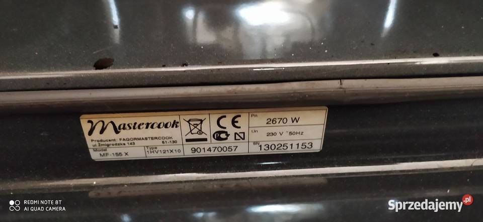 piekarnik mastercook w całości na części Poznań
