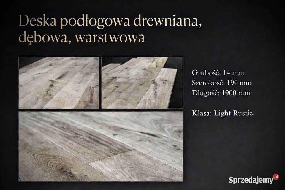 Sprzedam drewnianą deskę podłogową dębową Produkcja Produkcja małopolskie