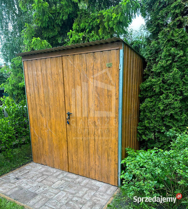 Schowek domek ogrodowy 18x25 drzwi drewnopodobny Domki narzędziowe Mysłowice