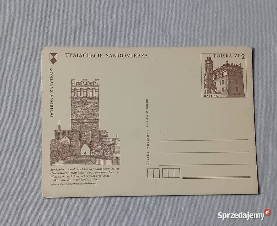Pocztówka Oczrona zabytków tysiąclecie Antyki, Sztuka, Kolekcje Koźminek