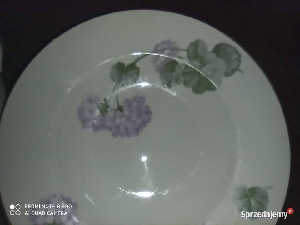 Serwis obiadowy liliowy dekor hortensji Gdańsk