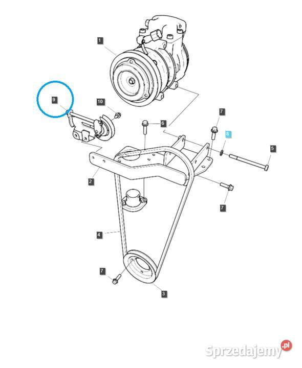 Napinacz paska klinowego klimatyzacji G865 LS Tajęcina