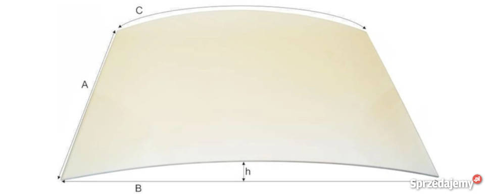 SZYBA SZKŁO DO KOMINKA GIĘTA PÓŁOKRĄGŁA sprzedam