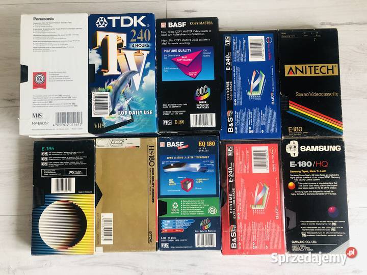 Kaseta magnetofonowa VHS ANITECH 180 min PRL Łódź