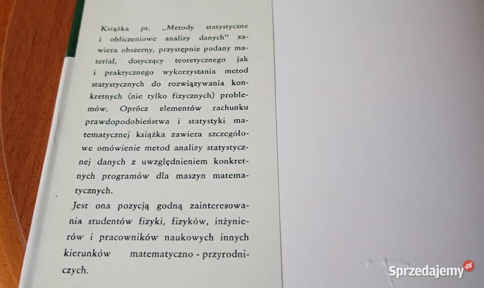 Metody statystyczne i obliczeniowe analizy Podręczniki Gdańsk