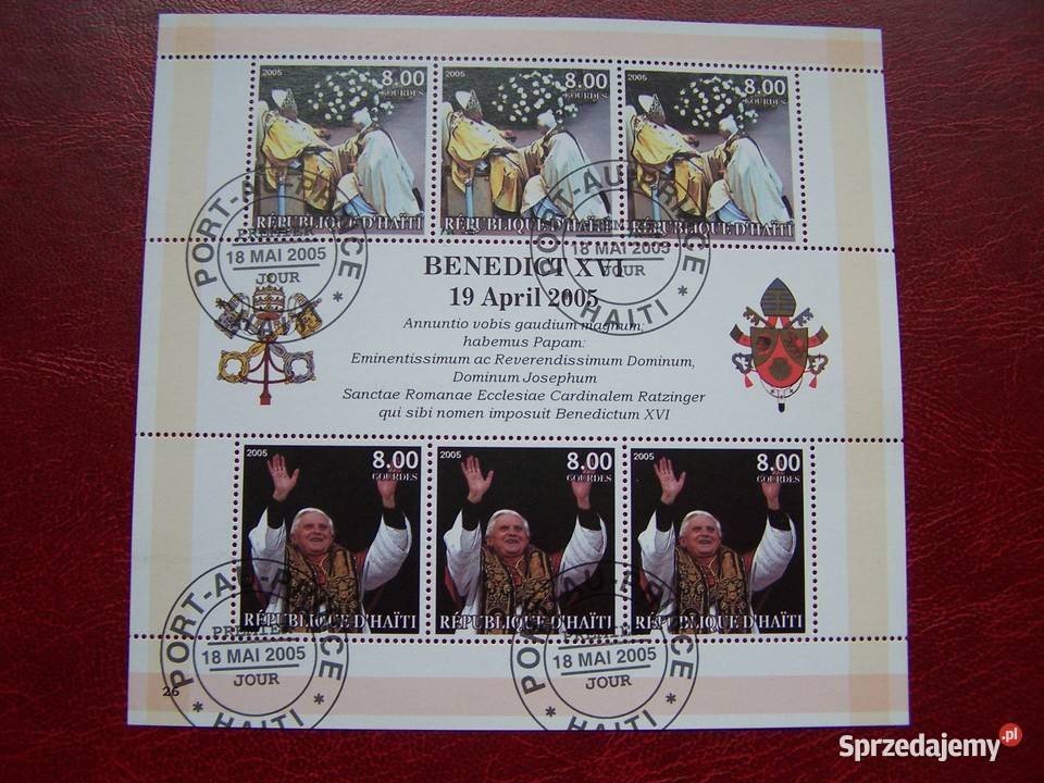 Haiti 2005 CTO Papież Benedykt XVI 2 Tychy sprzedam