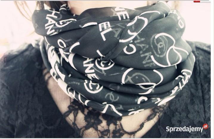 APASZKA Z SZYFONU JEDWABNEGO CHANELROZNE RODZAJ Lublin sprzedam