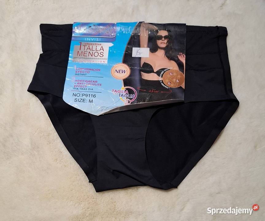 Czarne obciskające wyższe majtki M bezszwowe świętokrzyskie Kielce sprzedam