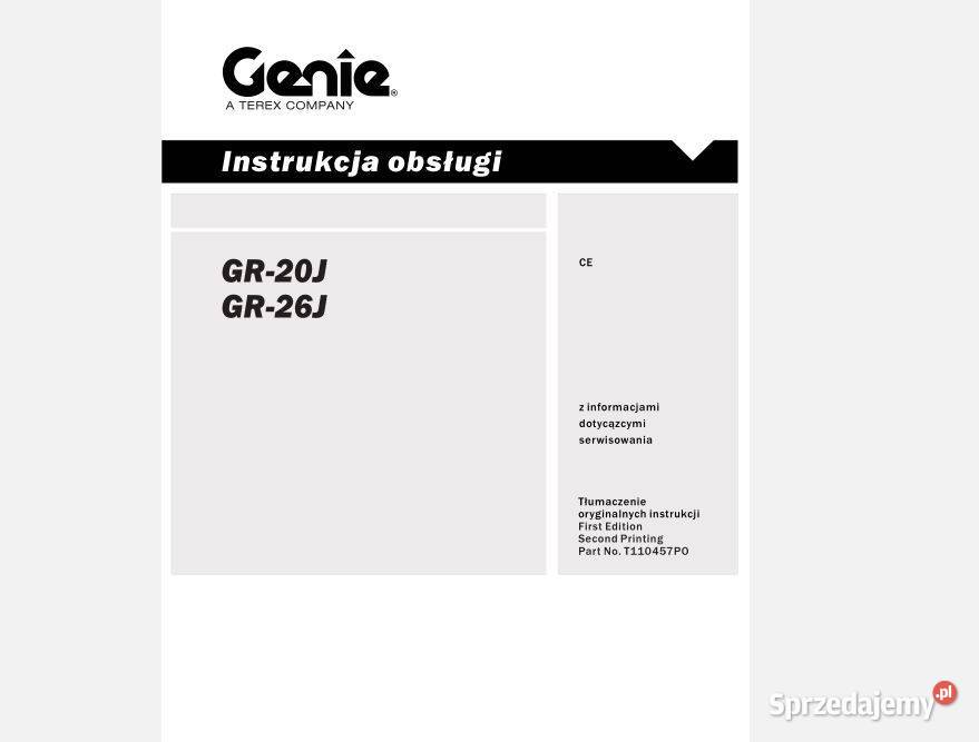 GENIE GRC 12 GR 20 J 26 J instrukcja dtr wysyłka Kielce