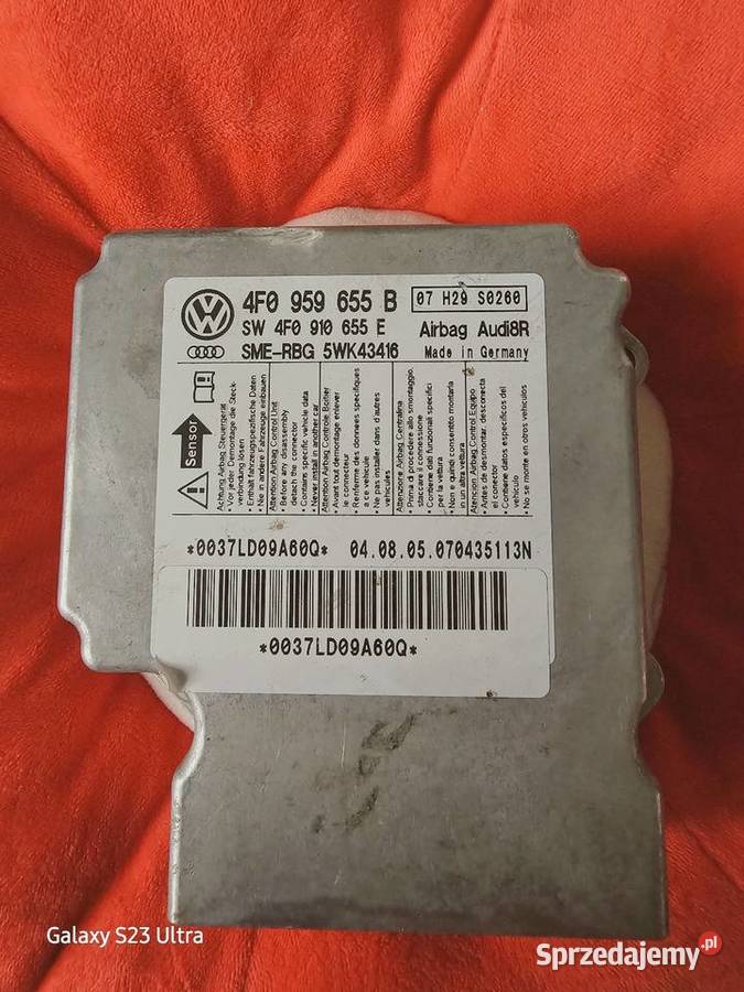Sterownik Sensor Airbag Audi A6 C6 4F0959655B osobowe Czujniki i sterowniki Olsztyn