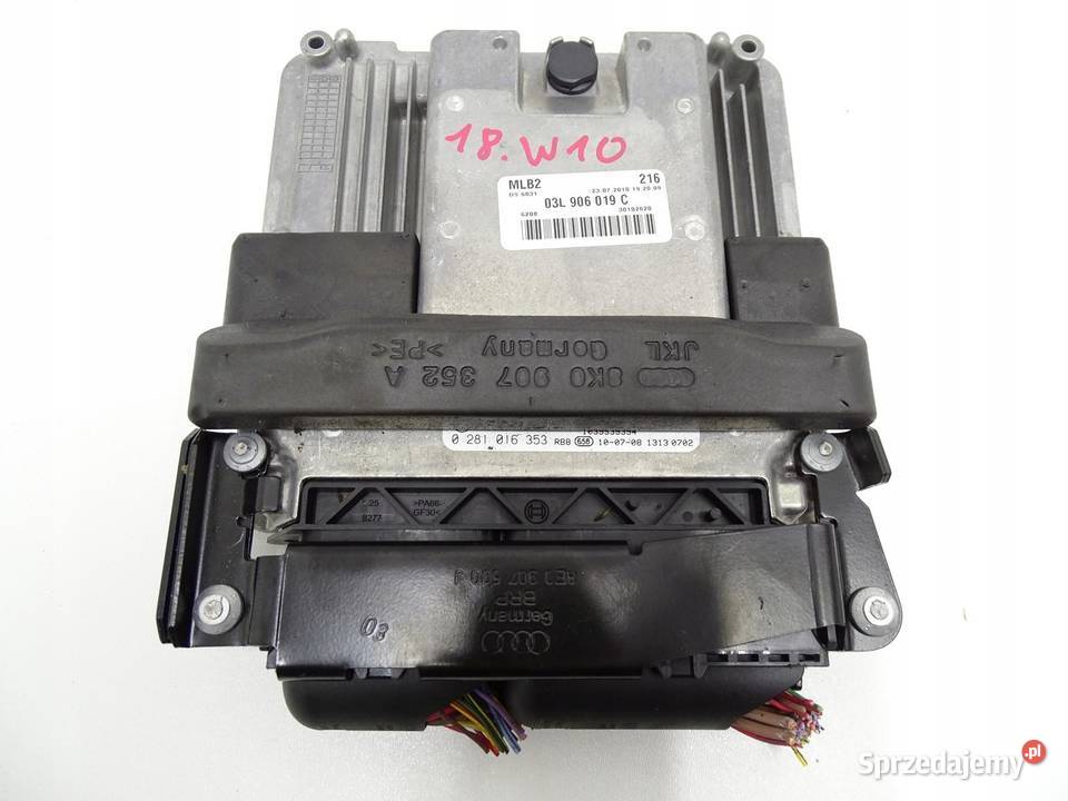 KOMPUTER STEROWNIK SILNIKA 03L906019C 20 TDI Motoryzacja