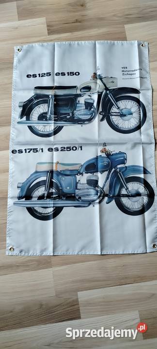 Baner plakat flaga MZ ETZ 251 Simson SHL gazela sprzedam