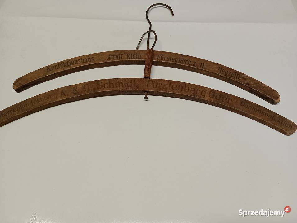 Sprzedam dwa przedwojenne wieszaki Piława Górna