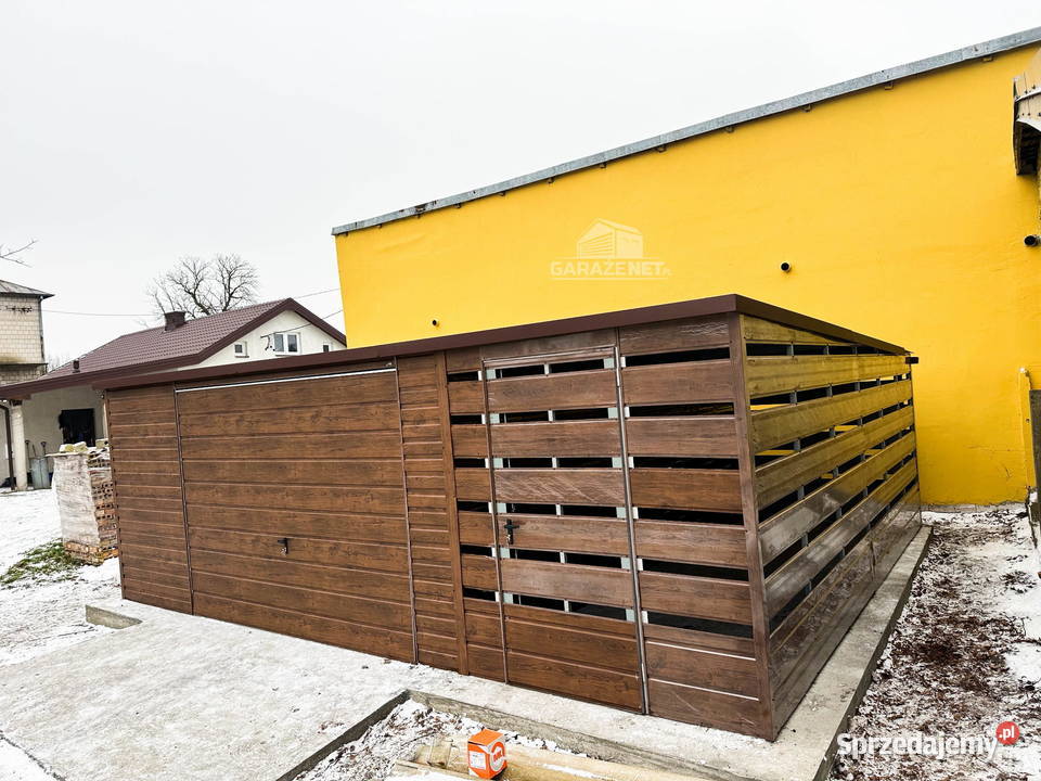 GARAŻ BLASZANY 5X6 WIATA 2x6 BRAMA UCHYLNA DRZWI Łapanów