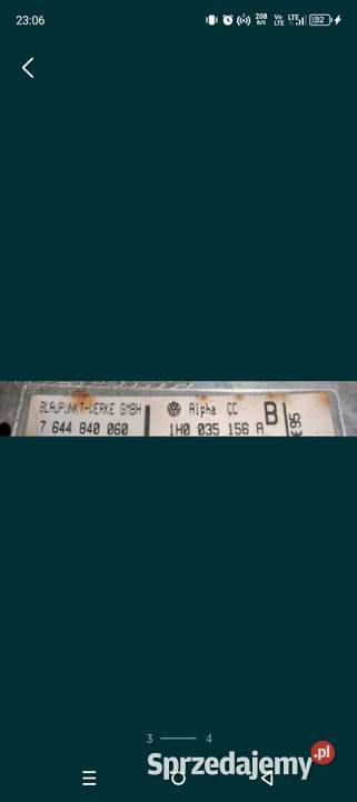 VW Golf Passat B3 Radio Alpha 1H0035156A Liniewo