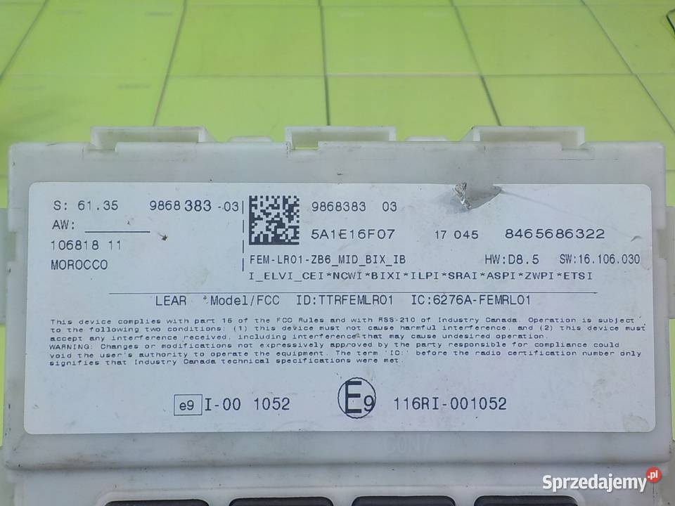 BMW 1 F20 LIFT 15 D 17r HB 5D modul sterownik Suków