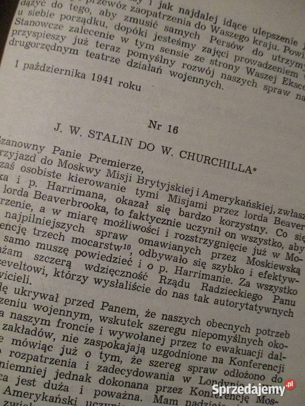KorespondencjaStalin Churchill Attlee Roosevelt Książki i Podręczniki Łódź