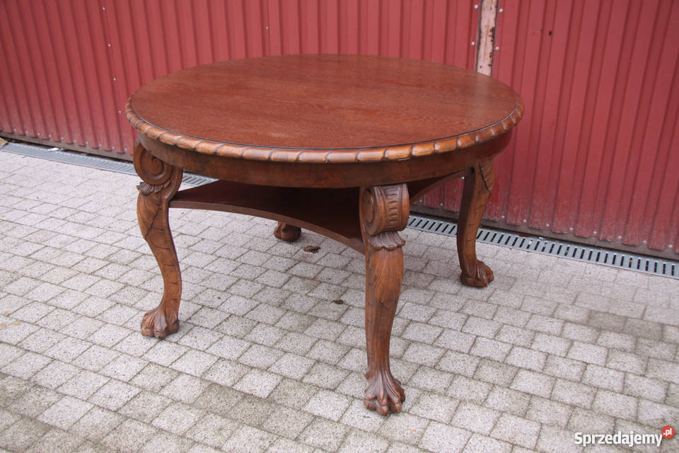 Neorenesansowy stół dębowy z 1920 roku Wrocław