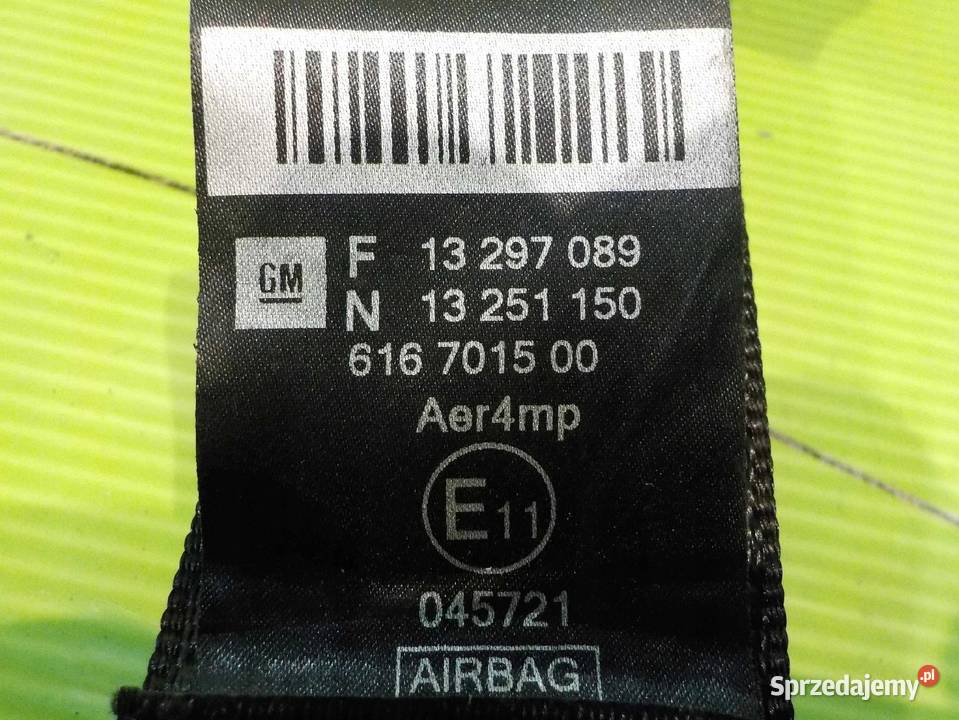 CRUZE I 09r pas bezpieczenstwa lewy przod z Pasy bezpieczeństwa