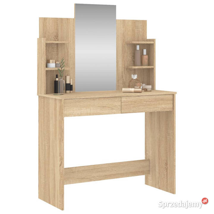 Toaletka z lustrem dąb sonoma 96x39x142 WM837576