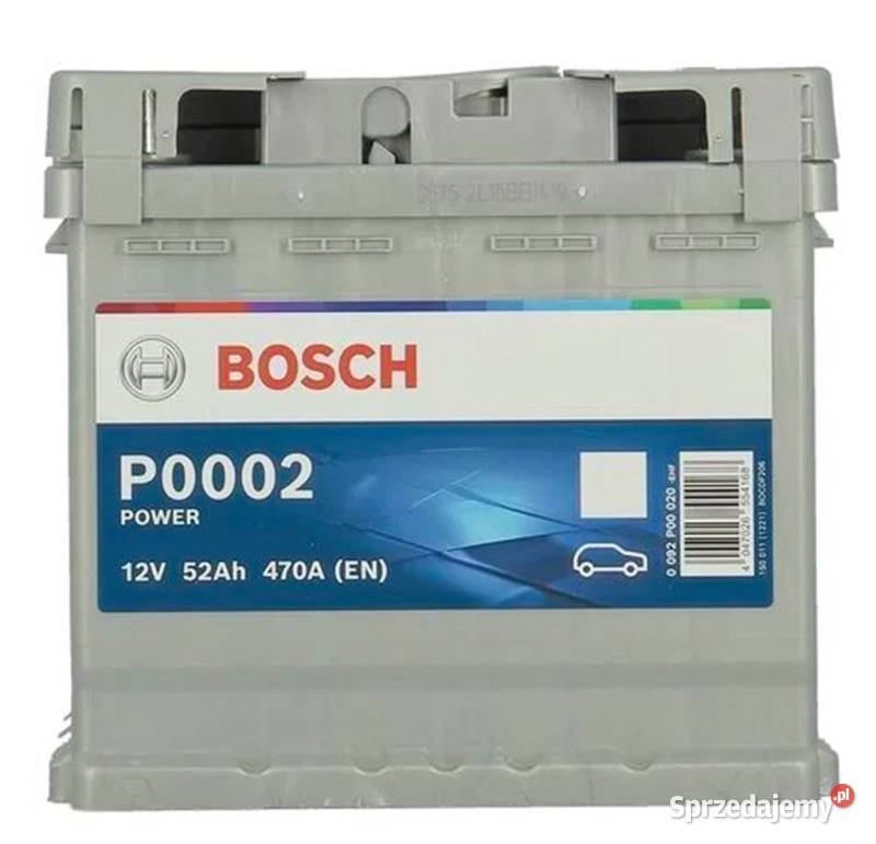 Akumulator 52Ah 470A EN Bosch P0002 PRAWY PLUS Łódź
