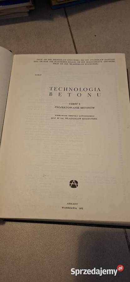 Budownictwo Betonowe T 1 Technologia Betonu Antykwariat sprzedam