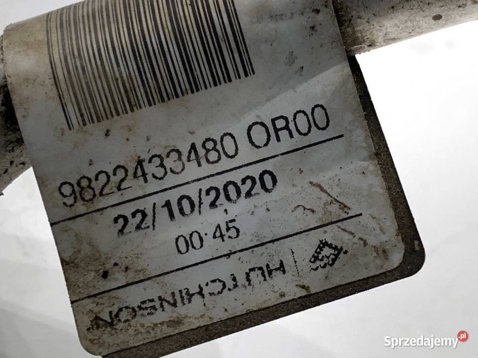 RURKA KLIMATYZACJI PEUGEOT PARTNER IV 9822433480