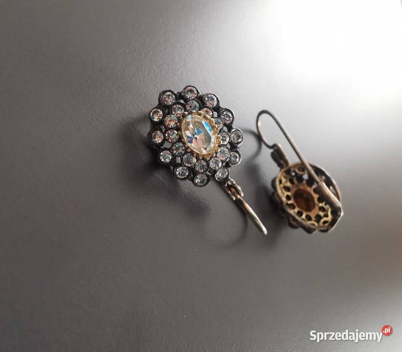 Piękne vintage srebrne kolczyki z dużą ilością srebro Rzeszów