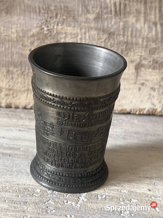 Bogato zdobiony kielich cyna Pozostałe śląskie Bytom sprzedam