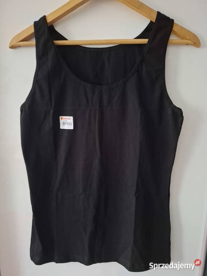 Czarny top podkoszulka na ramiączkach Kielce