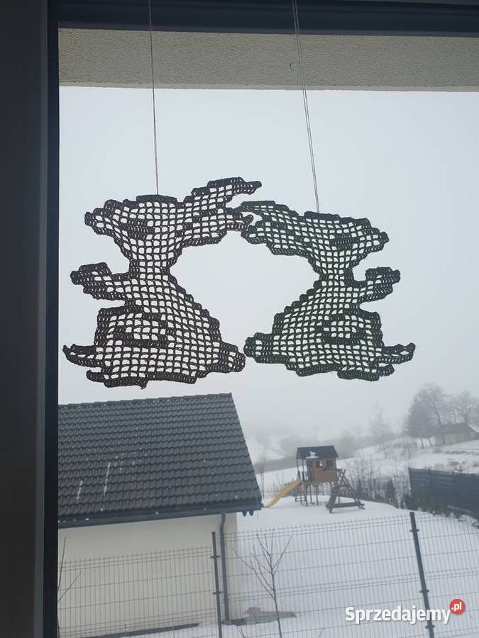 Zajączek Wielkanocny ozdoba okienna Jastków