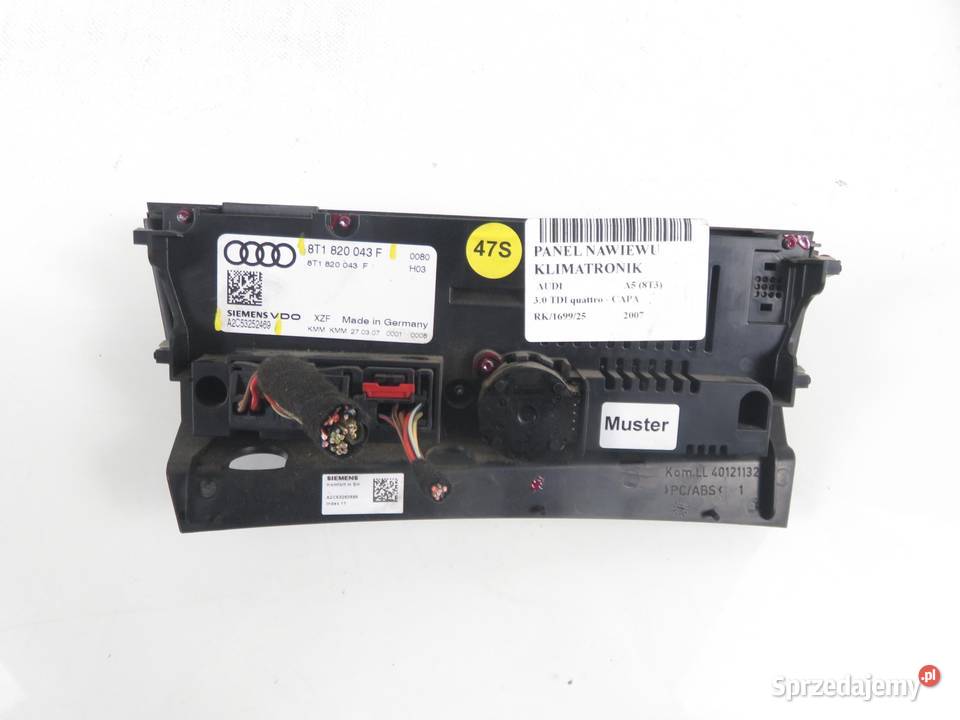 KLIMATRONIK AUDI A5 8T3 8T1820043F A2C53252469 Wyposażenie wnętrza