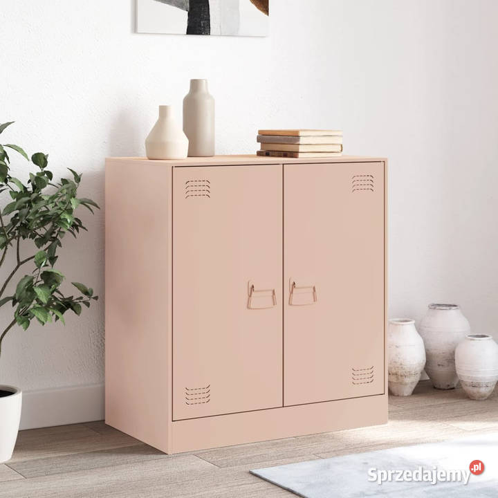 Szafka boczna różowa 67x39x73 stal WM841674 sprzedam