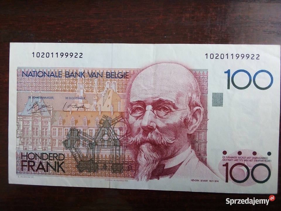 Banknot 100 franków Belgia mazowieckie sprzedam